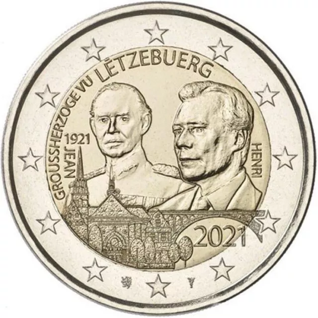 Luxembourg 2 EUROS COMMÉMO LUXEMBOURG 2021 - 100 ans du Prince Jean Version cla