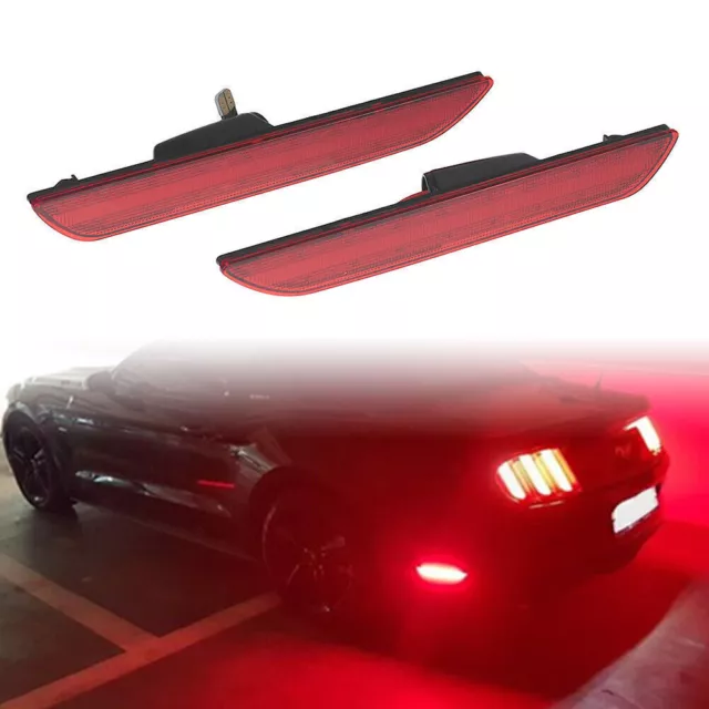 2x LED Hintere Seitenmarkierungsleuchten Seitenlicht für 15-20 Ford Mustang Rot