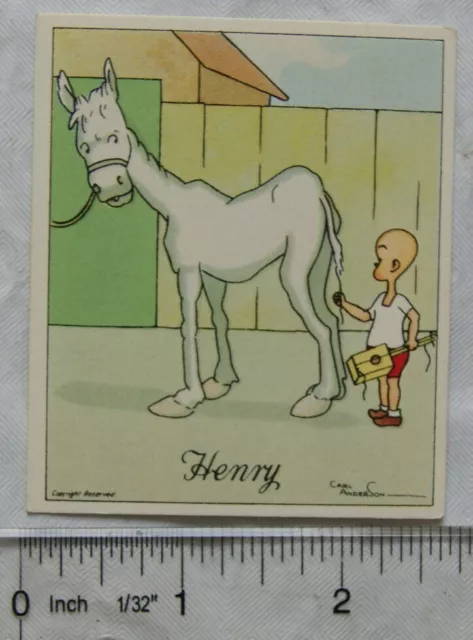 1935 Kensitas card Henry by Carl Anderson - pony