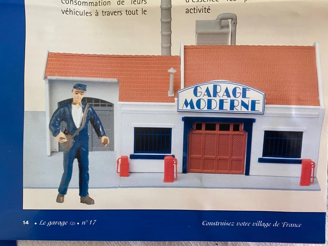 MKD HO maquette garage de la collection de village d'Alain Pras maison
