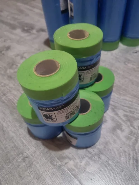 PRE-TAPED MASKING FILM - 16mm (25mm Masking Tape 3M) Safety Cutter