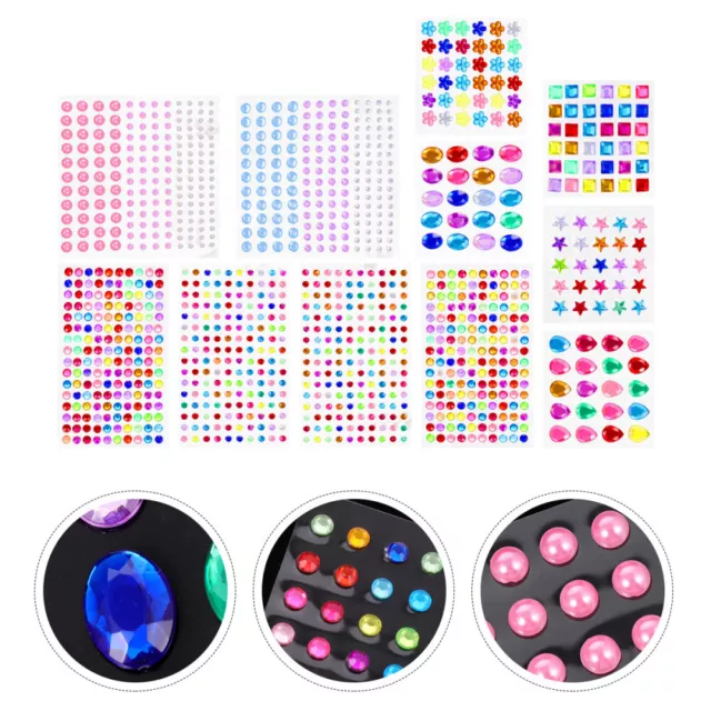 Rhinestone Stickers for Festival Accessory and Nail - Rainbow Body Gems