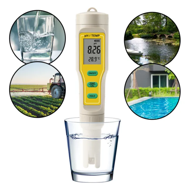 Digital PH TEMP Tester Meter Pen For Aquarium Pool Wine Water Laboratory Food YU
