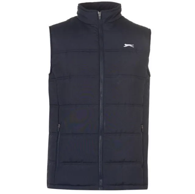 Slazenger Hombre Chaleco Talla S M L XL 2XL Chaleco Chaqueta Azul Oscuro Nuevo