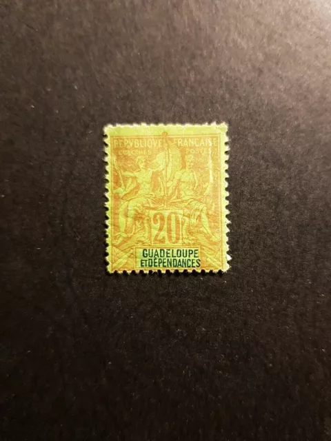 Timbre France Colonie Guadeloupe N°33 Neuf * Mh 1892