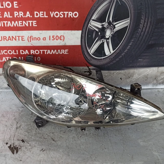 Optique Avant Droit (phare) PEUGEOT 307 PHASE 1 - Gris Aluminium - Halogène