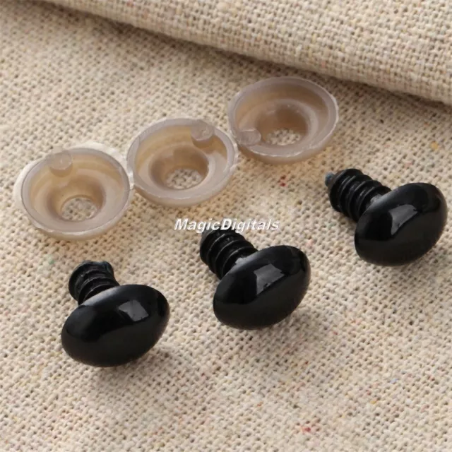 50pcs Plastic Safety Nose Oval For Doll Teddy Animal Toy DIY 9x11mm Wholesale