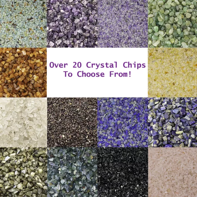 1/2 LB - 1 LB Tumbled Crystal Chips Bulk Gemstone Undrilled Beads Natural Stones