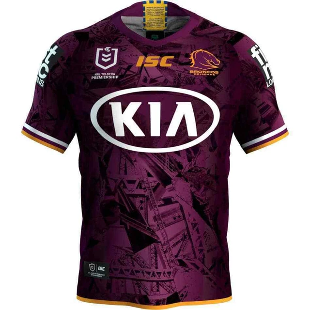 BRISBANE BRONCOS NRL ISC City Alternate Jersey Sizes S-7XL T0