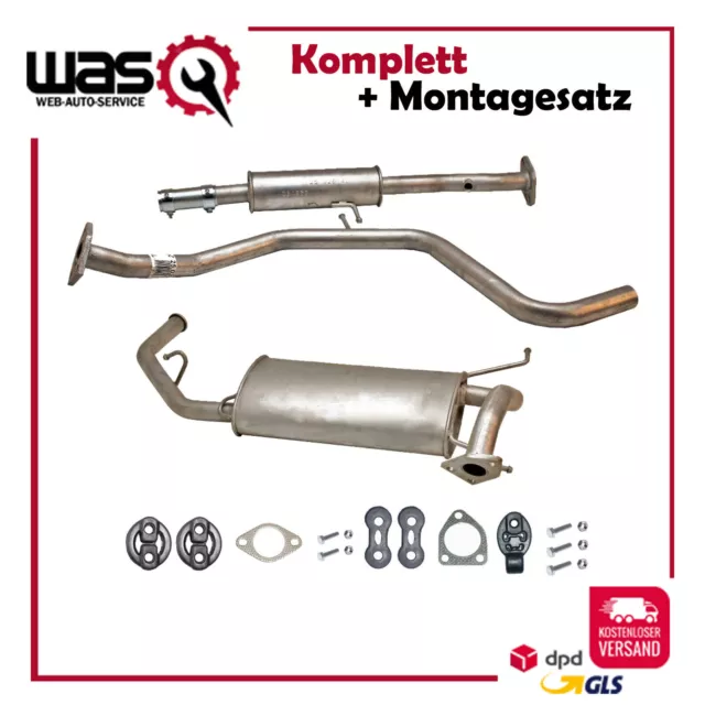 Komplette Auspuffanlage ab Kat Mitsubishi Colt V 1.3 Schalldämpfer Auspuff