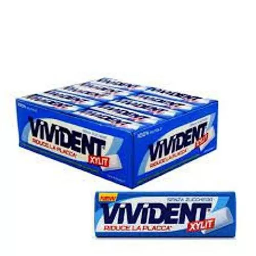 Vivident Xylit Spearmint chewing gum Senza Zucchero 40 pezzi