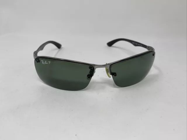 Ray Ban Rb 8315 004/9A Carbon Fiber Gray With Green Polarized Lens 63/15 Du06