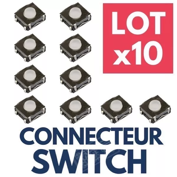 ►10 Switch Bouton Poussoir Interrupteur pour Clef Télécommande Plip Clé RENAULT