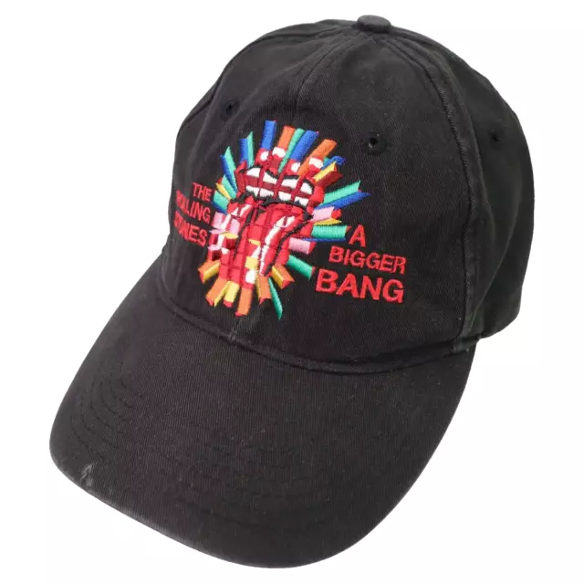 The Rolling Stones Fan Club Black Embroidered Hat Adjustable Strap A Bigger Bang