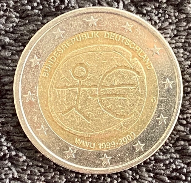 pièce de 2 euros commémorative stickman deutschland 1999-2009