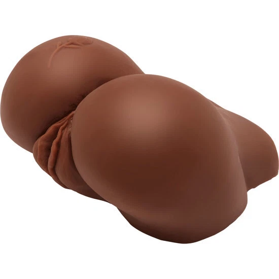 Big Ass Banger Masturbador Realista Con Vibrador - Marrón