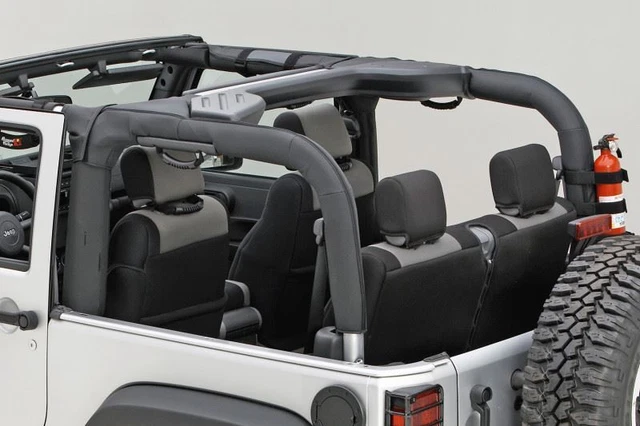 Rugged Ridge Roll Bar Cover Black Vinyl 07-18 Jeep Wrangler JK 13613.06