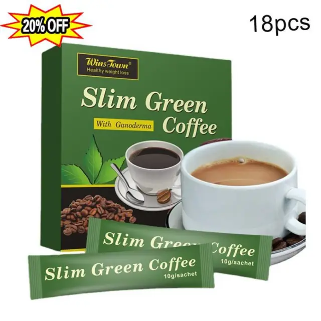 18 piezas de café verde delgado con control de Ganoderma desintoxicación peso peso-te O6G4