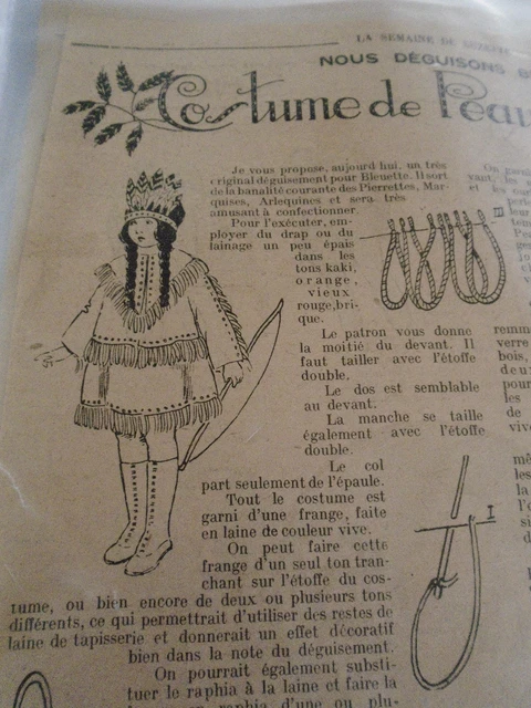 ANCIEN PATRON POUR La Poupee  Bleuette  Bonnet De Hollandaise Mars
