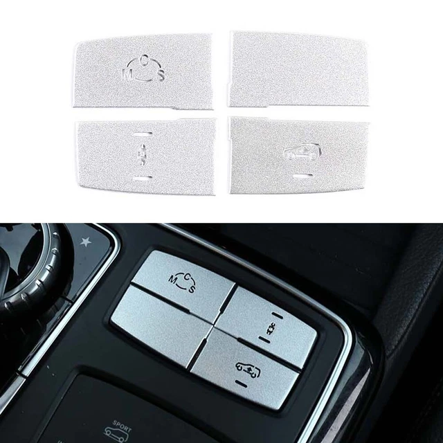 Bouton Interrupteur Housse Autocollant Bordure 4pcs / Set Aluminum Console