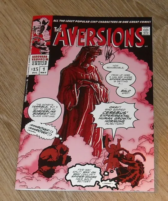 The AVERSIONS # 1 AARDVARK - VANAHEIM 2023 CEREBUS in HELL # 74 SIGNED DAVE SIM