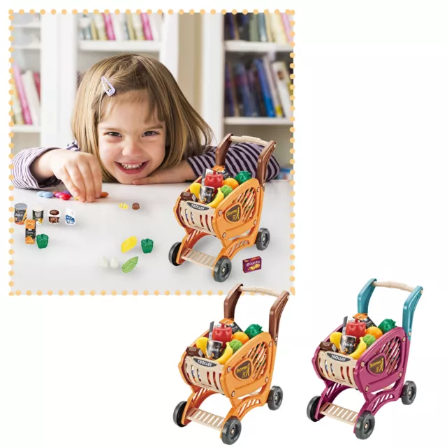 Shopping Cart Toy | Grocery Cart For Kids | 14”L X 8”W X 16”H | Kids Shopping