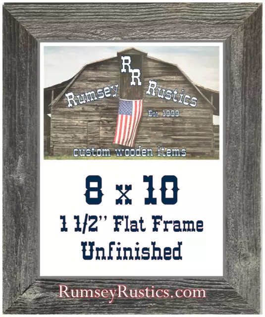 8x10" weathered rustic barnwood barn wood picture frame upcycled distressed