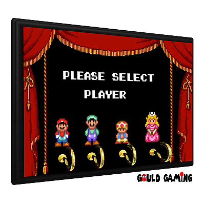 Super Mario Bros. 2 Player Select Key Holder Keys Organizer Hanger Wall Mount