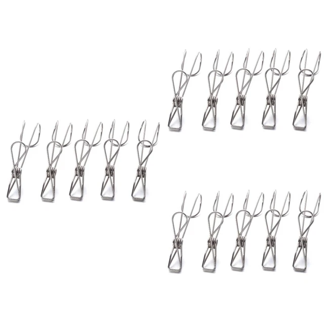 3x 5/10/15pcs Rostfrei Edelstahl Decke Schellen Socken Clips Für Bad Wohnzimmer