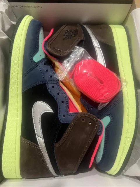 Nike Air Jordan 1 Retro High OG Shoes Tokyo Bio Hack 555088-201 Men’s Size 8.5