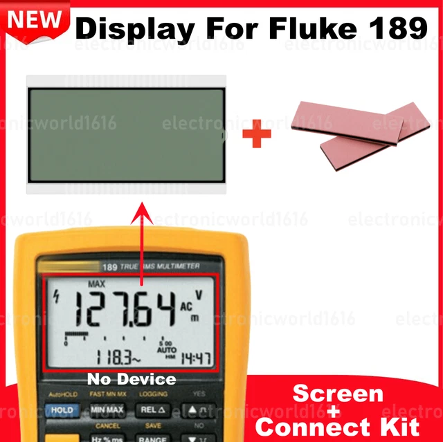 Per Fluke 189 TRMS parti schermo display LCD multimetro industriale digitale con kit