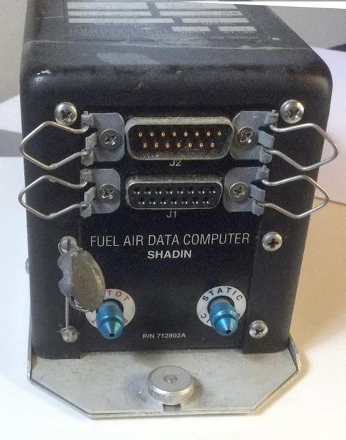 SHADIN ADC200 SINE Fuel Flow Air Data Computer PN: 962820-2 *Tests Good ...