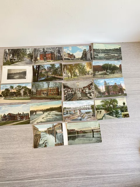 VTG Antique Early 1900's Postcards Photos Maine Skowhegan Waterville