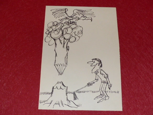 BD DESSIN HUMOUR Presse] Bodis / Dessin Original Signe Jeu Du Portrait Inverse EUR 24,00