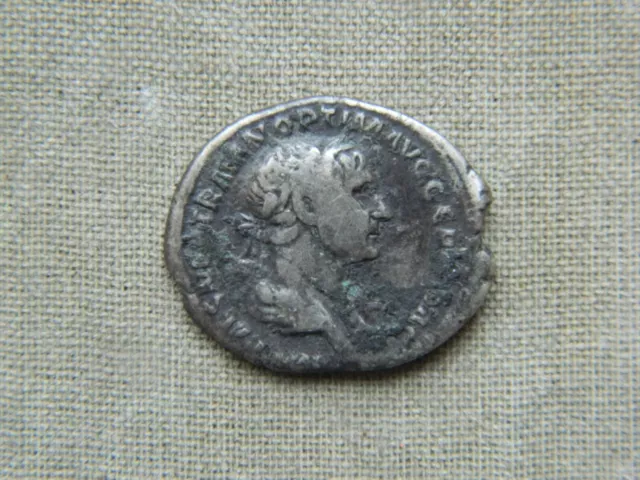 Roman Empire Trajan, AR denarius, Rome. Struck AD 114-117. Silver Coin