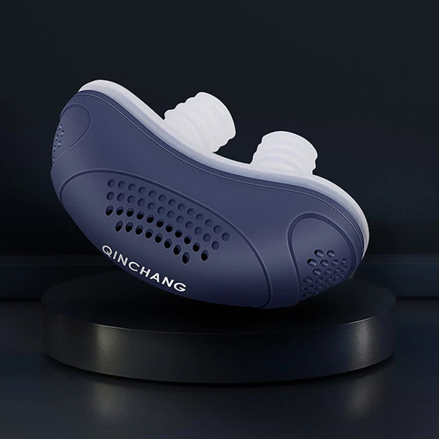 Clip naso elettrico antirussamento dilatatore respiratorio uomo e donna, blu -