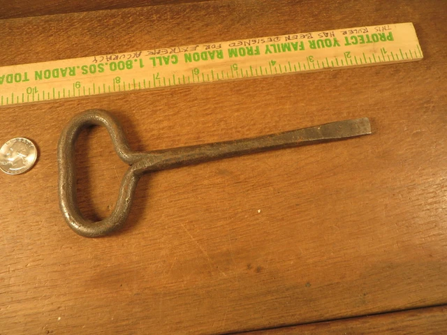 Antique Cast Iron Hand Forged Screw Driver Old Vintage Tool Turn Key
