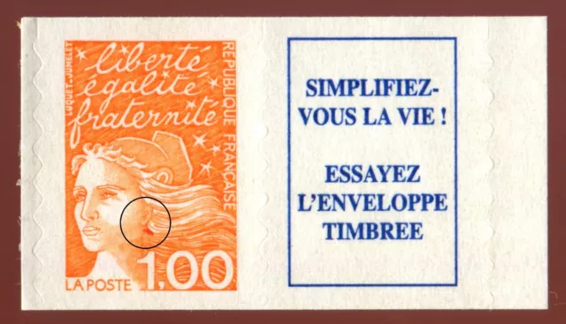 TIMBRE VARIETES : LUQUET : 1,00 ORANGE N° Yvert : 3101 Q11A T 1 Boucle d'oreille