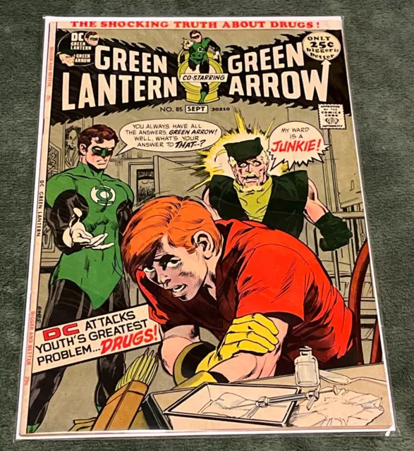 1971 DC Comics Green Lantern Green Arrow #85 - Neal Adams Drug Issue