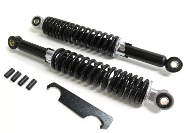 320mm Stoßdämpfer Schwarz Satz + Einstellschlüssel für Mofa Moped Mokick