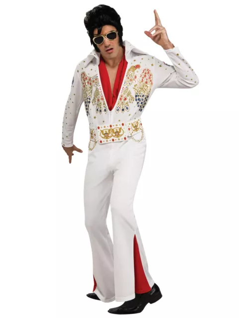 Elvis 1950s King of Rock n Roll Deluxe Eagle Jumpsuit Men Costume