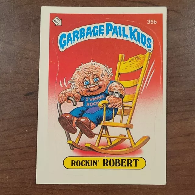 Rockin Robert 35b GPK Glossy OS1 Series 1 Garbage Pail Kids 1985