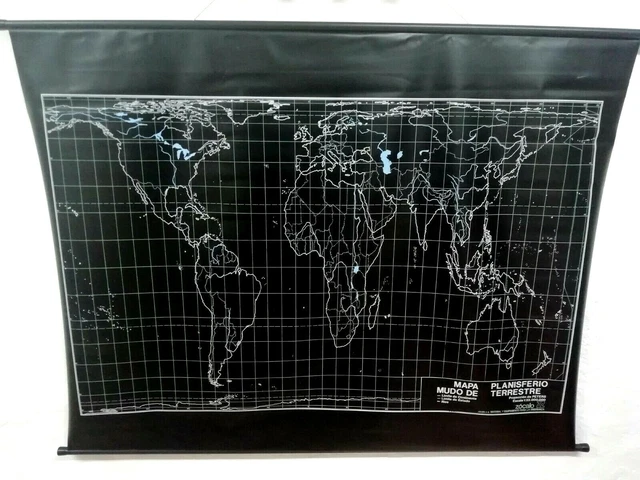 Planisphere Paper MUTE MAP PLANISPHERE Der Peters System Oceania Murals Plastic Paper ...