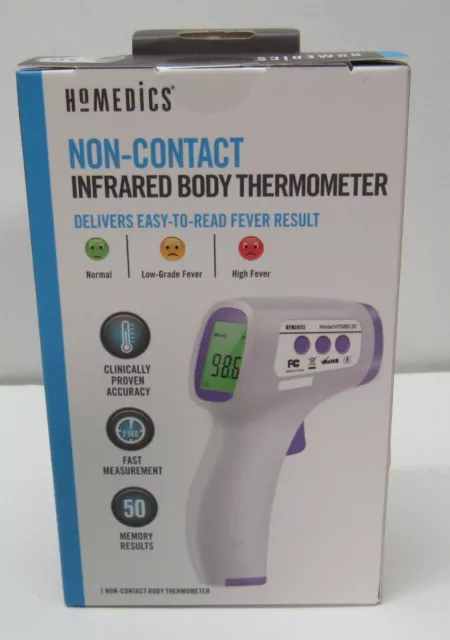 Non Contact Infrared Forehead Thermometer Easy to Read Accurate New HoMedics