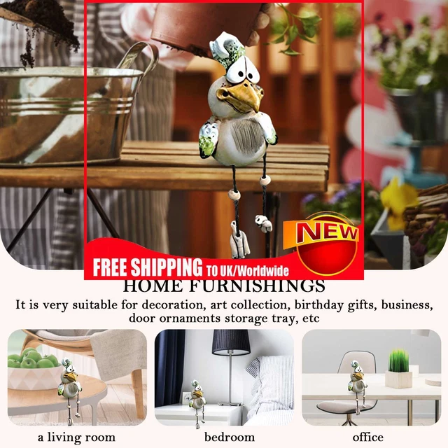 Resin Garden Chicken Statue Art Farm Dumb Chicken Sculpture Ornament (Green)