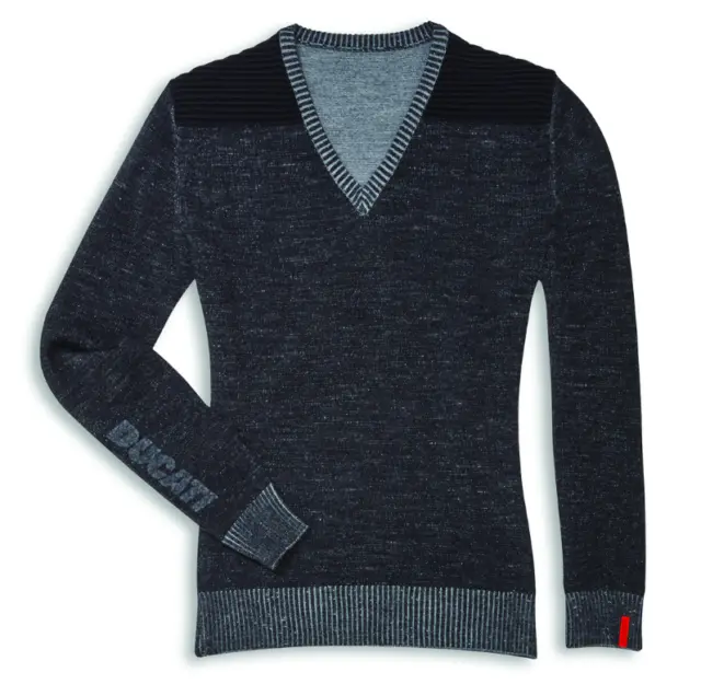 Ducati Metro Damen Strick Pullover in grau / wool shirt