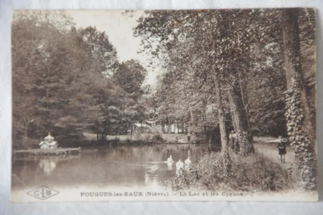 Cpa carte postale Pougues les eaux (Nièvre) le lac 1923