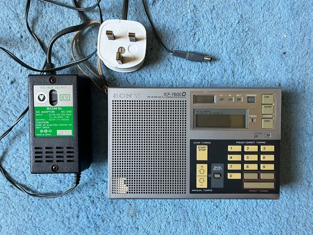 SONY ICF-SW7600D PORTABLE FM/SW/MW/LW PLL Synthesized World Radio ...