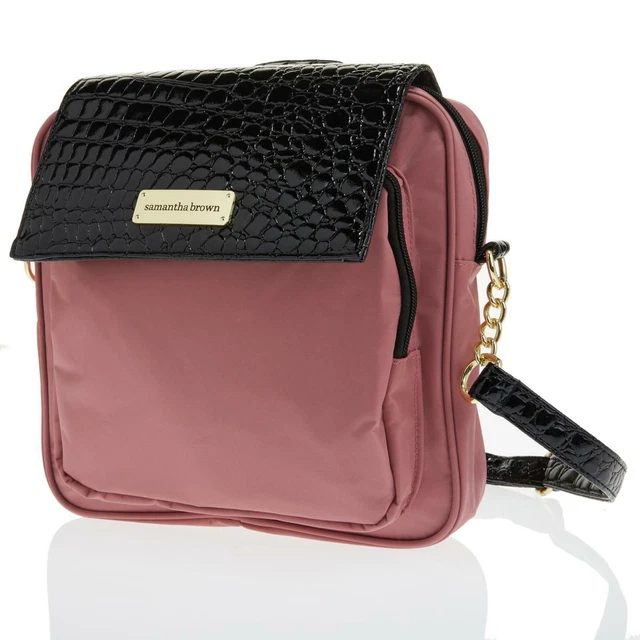 NWT Samantha Brown  RFID  Crossbody in DUSTY ROSE nwt