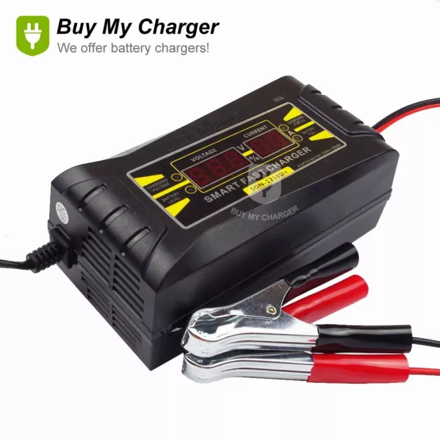 12V 10A Smart Fast Lead-acid Battery Charger for Car LCD Display 150~250V 2